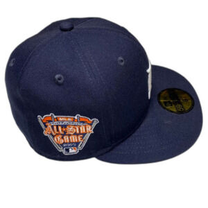 New Era 59Fifty DETROIT TIGERS Cap 2005 All Star Game Patch Hat 6 7/8 Navy Blue